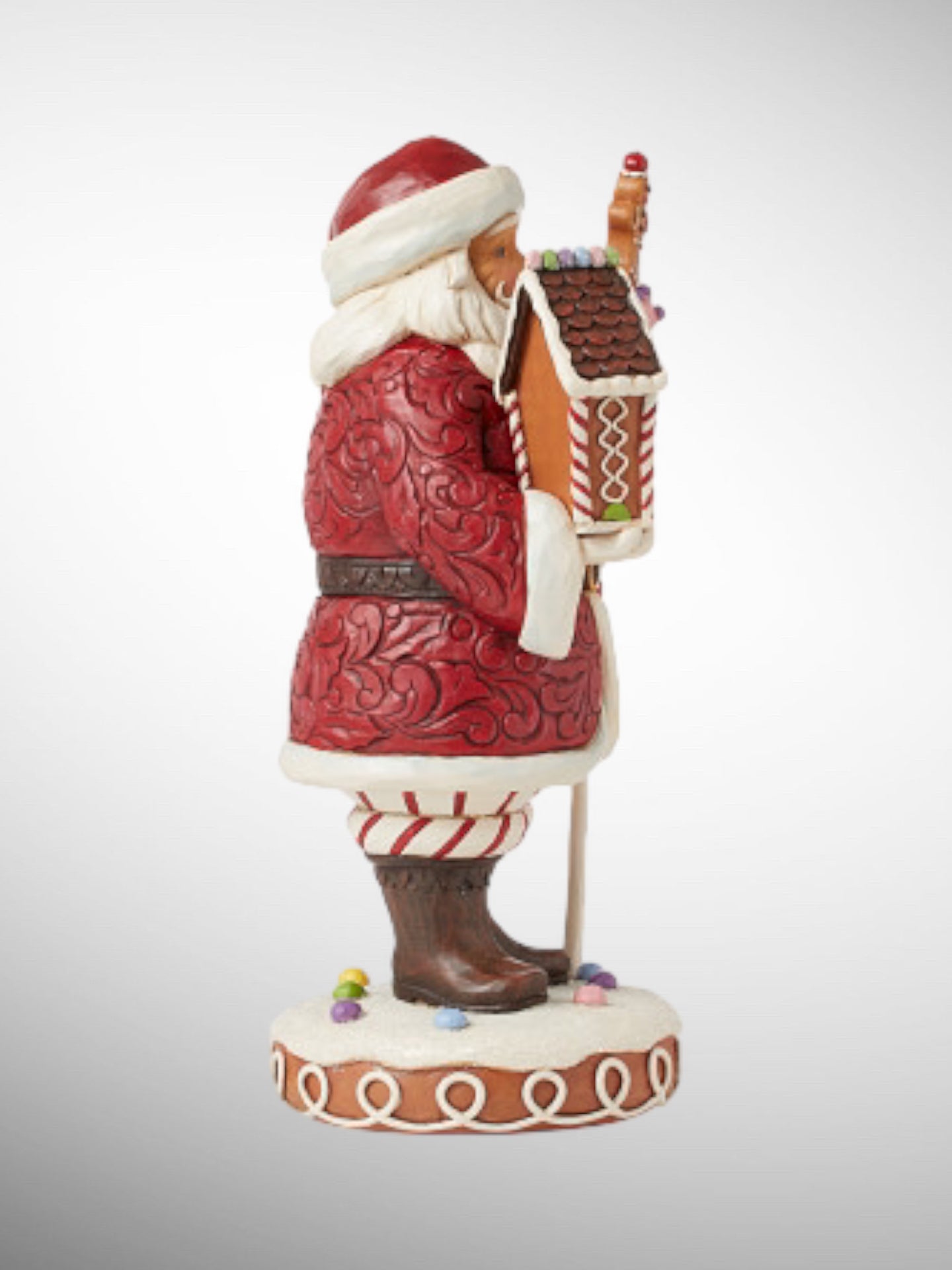 Jim Shore Gingerbread Christmas - Have a Sweet Christmas Santa Staff Figurine